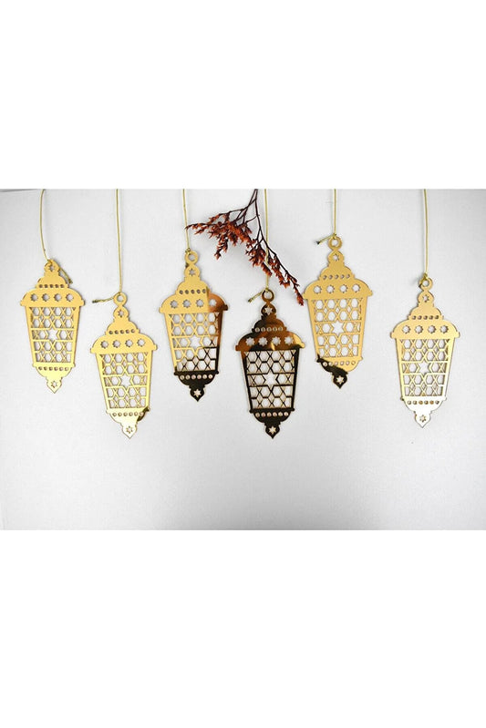 Waldern Gold Special Decorative Plexiglass 6 Pieces Ramadan Decoration