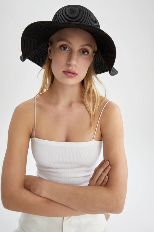 Defacto Women's Chain Detailed Straw Hats