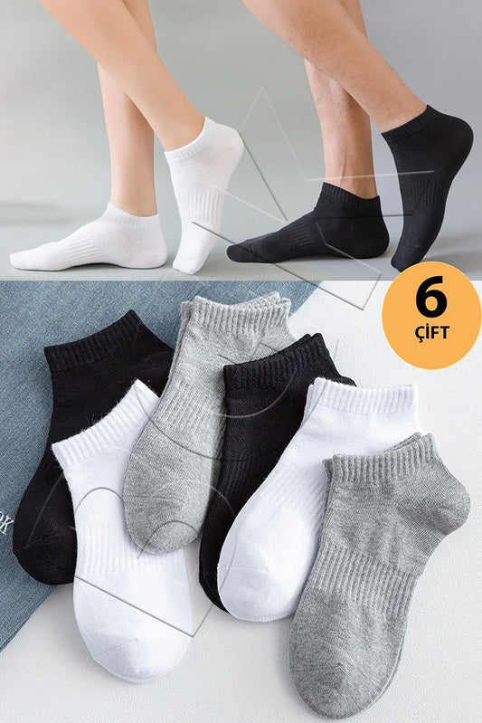 BGK Men's 6-Piece Summer Basic Colored Socks