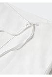 Mango Women's White Linen wrap skirt