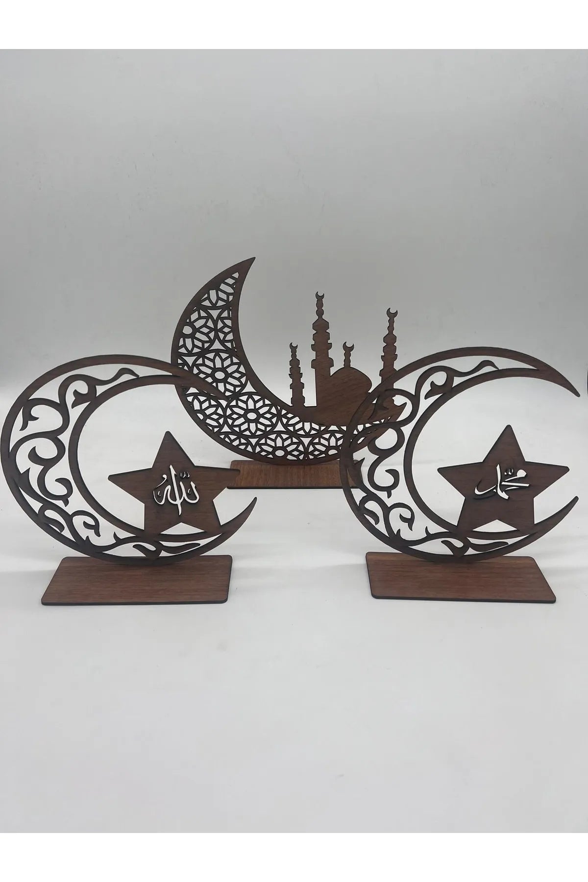 Gizemli Home Browne 3-Piece Decorative Tealight Ramadan Decoration