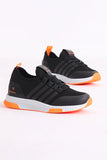 Tonny Black Boy's Black Orange Sports Shoes