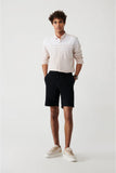 Avva Men's Black Cotton Shorts