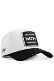 BlackBörk Men's White Baseball Yesterday Now Tomorrow Hats