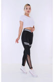 Buzzard Women's High Waist With White Stripe Leggings