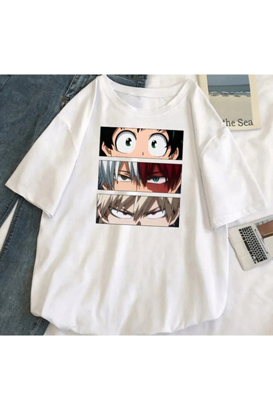 Jooy Company Anime Naruto Oversize Tshirt Black White Set of 2