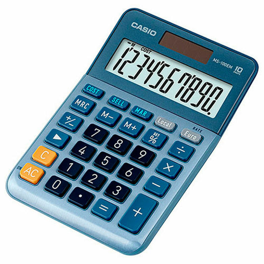 Calculator Casio MS-100EM Blue Multicolour Plastic