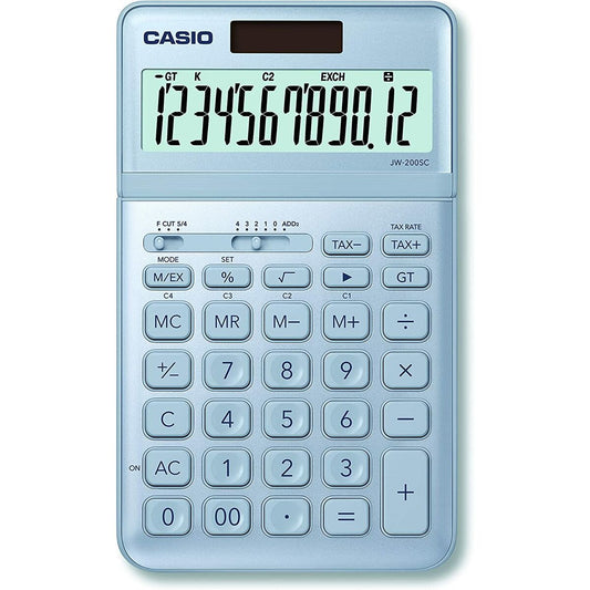 Calculator Casio JW-200SC-BU Blue Plastic