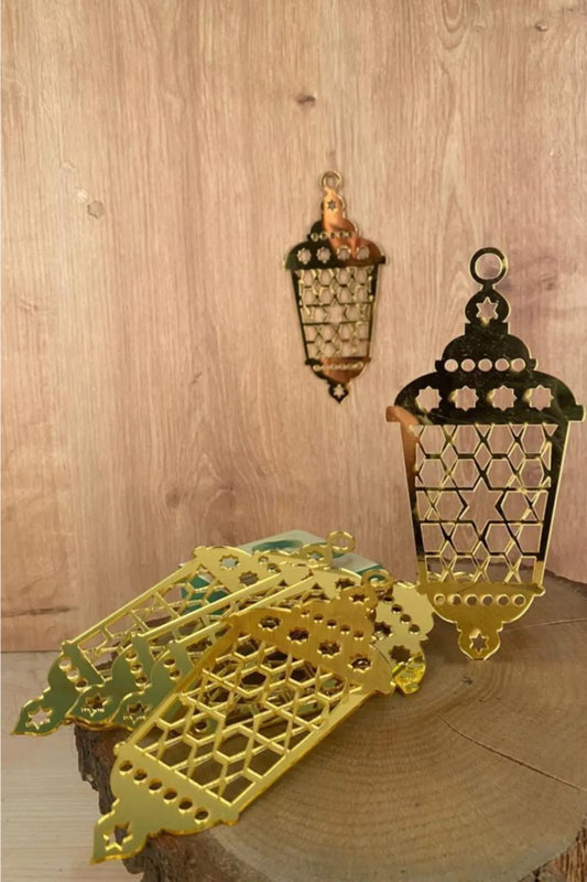 BeySüS Ramadan Plexiglass Wall Ornament Gold Ramadan Decoration