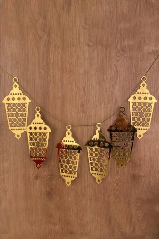 BeySüS Ramadan Plexiglass Wall Ornament Gold Ramadan Decoration