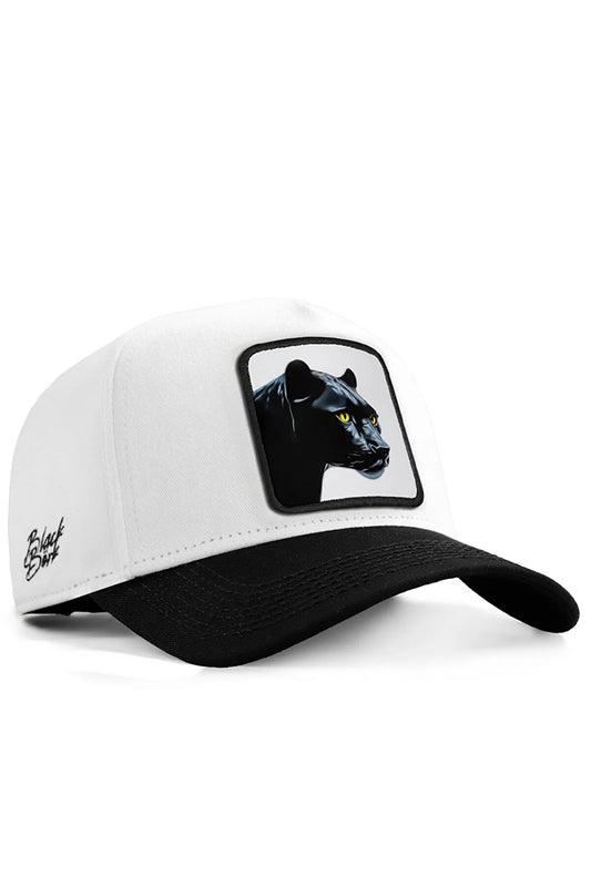 BlackBörk Men's White Baseball Panther Hats