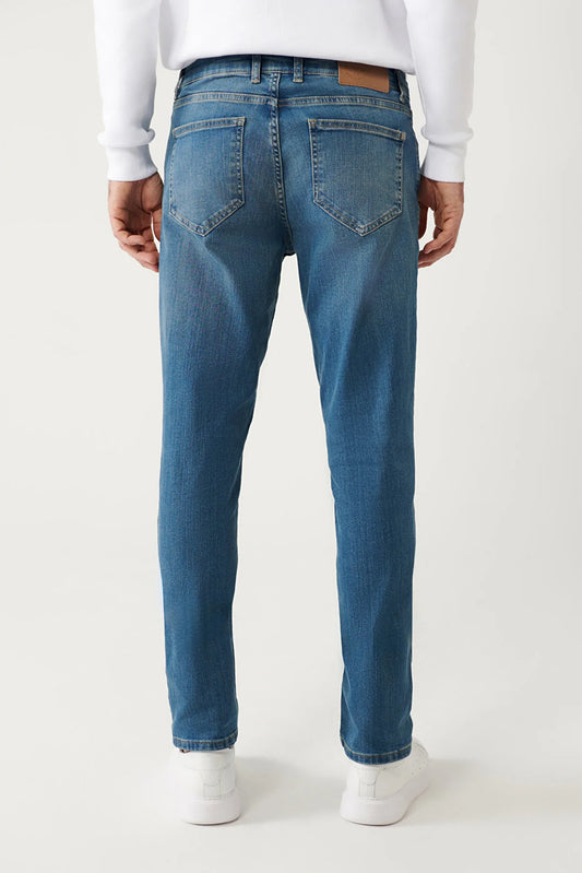 Avva Men's Blue Jeans Trousers