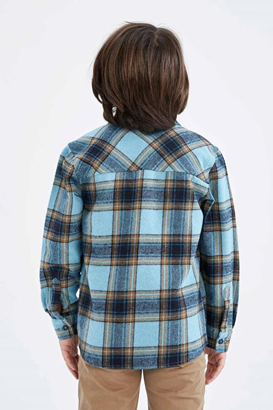 Defacto Boy's Long Sleeve Flannel Shirt