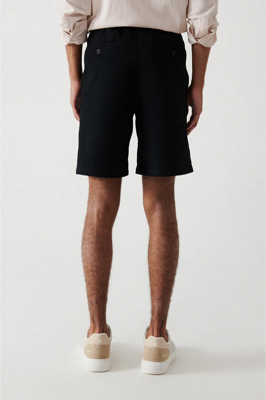 Avva Men's Black Cotton Shorts