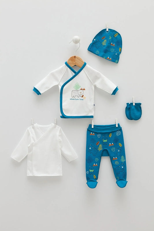 Caramell Baby Petrol Premature - Early Born Baby 5-Piece Baby Set
