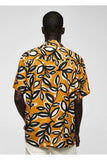 Mango Men's Leaf Patterned Loose Shirt