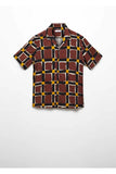 Mango Men's Geometric Patterned Fluid Shirt