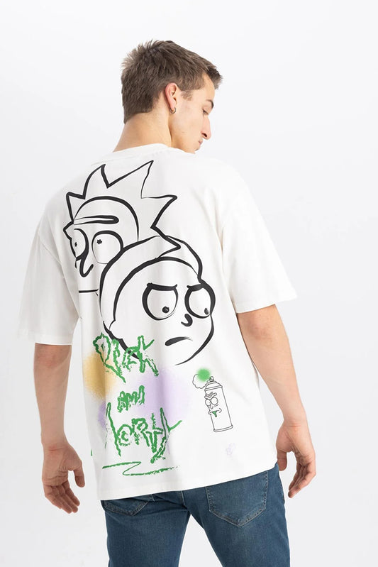 Defacto Men's Rick and Morty T-Shirt