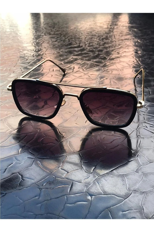 Modalucci Men's Gold Black New Season Sunglasses
