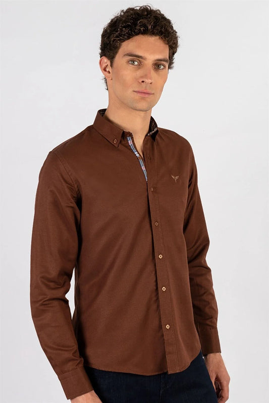 Tudors Men's Brown Shirt