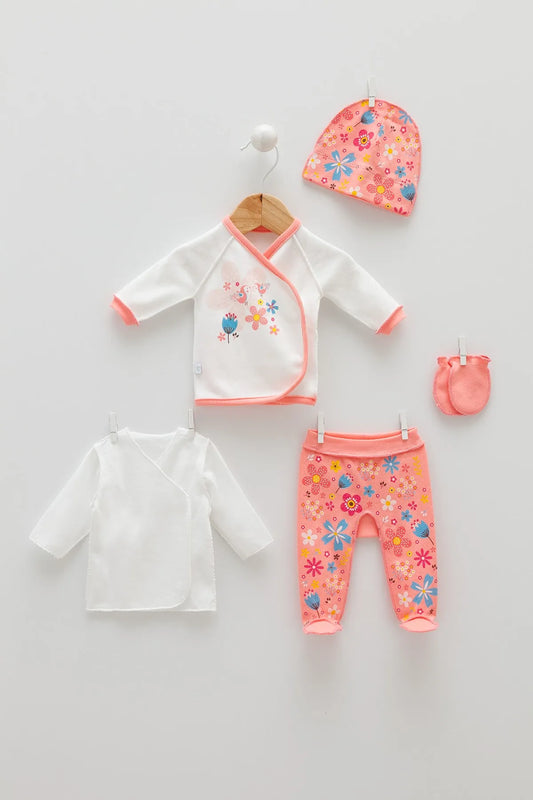 Caramell Baby Salmon Premature - Early Born Baby 5-Piece Baby Set