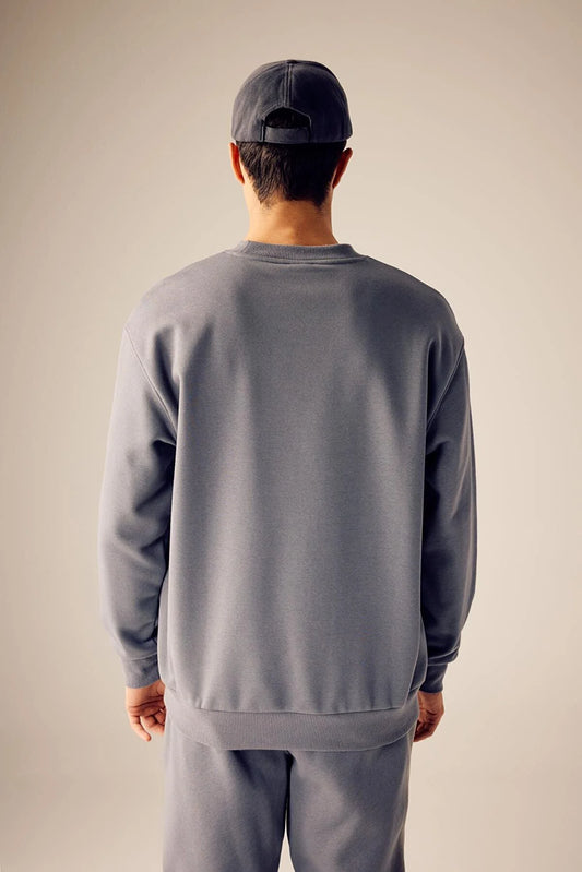 Defacto Men's Grey Oversize Fit Sweatshirt