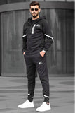 Madmext Men's Black Hooded Tracksuit