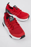 Tonny Black Boy's Red Sports Shoes