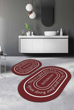 Cp Rug Decorative Bathroom Non-Slip Based Washable Set Of 2-Piece Bath Mat