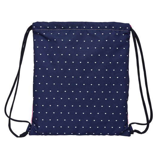 Backpack with Strings Safta Paris Pink Navy Blue 35 x 40 x 1 cm
