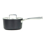 Saucepan with Lid Amercook Black Terracotta Oven Stainless steel Aluminium (Ø 18 cm)