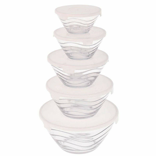 Set of lunch boxes Excellent Houseware Crystal (5 Units)