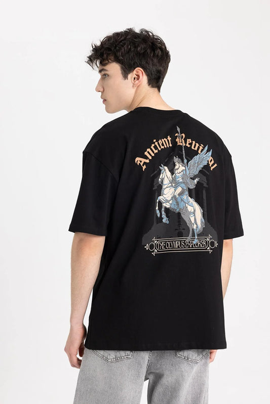 Defacto Men's Black Oversize Fit T-Shirt