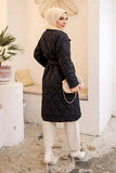Imajbutik Black Fur Quilted Coat