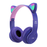 سماعة بناتي LED Light Up Cute Cat Ear Gaming Headset