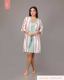 EVE.CLOSET Mint Dress And Robe