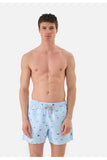 John Frank Men's Patterned Or Printed Swim Shorts