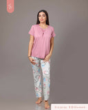 EVE.CLOSET Short Sleeve Pink Pajama