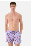 John Frank Men's Patterned Or Printed Swim Shorts