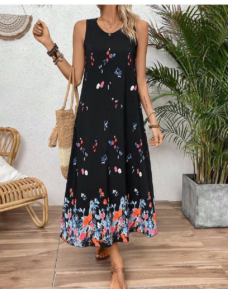 Fashion Beauty Style 7 Women Flower Print Dress