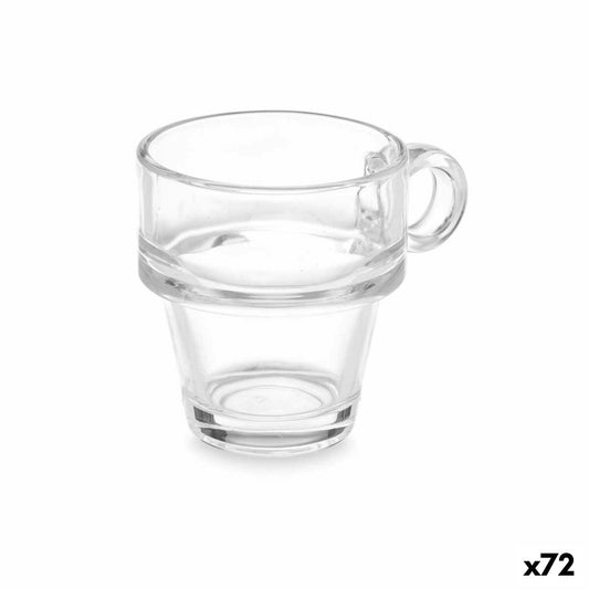 Cup Transparent Glass 90 ml (72 Units) Coffee