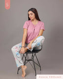 EVE.CLOSET Short Sleeve Pink Pajama