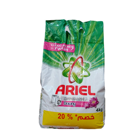 Ariel Powder Detergent Downy Touch Of Freshness 4 Kg 20% Free آريال مسحوق الغسيل المنظف ، 4 كيلوجرام مع 20٪ مجانا