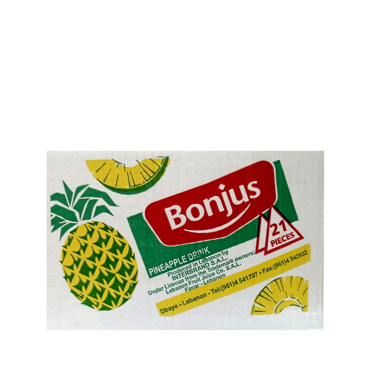 Bonjus PineApple 180 ml بونجوس عصير نكهة الاناناس Loyabi