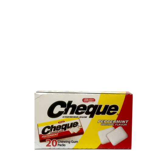 Cheque Chewing Gum Peppermint Original Flavor 20 Packs شك نكهة النعناع الاصلية