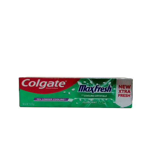 Colgate Maxfresh  Anticavity Toothpaste Clean Mint 100 ml كولجيت ماكس فريش ضد التسوس مع حبيبات كريستالية منعشة كلين مينت