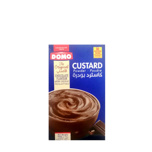 Domo Chocolate Flavour Powder Custard 200 g  دومو كاسترد بودرة بنكهة الشوكولا