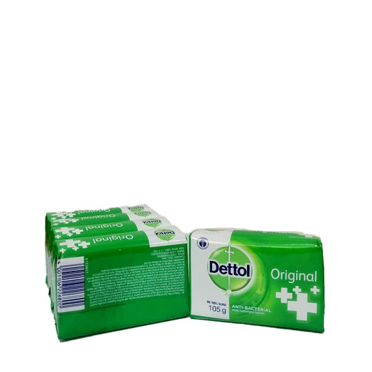 Dettol Original Anti Bacterial Soap 105 g 5 Pieces صابون ديتول حماية ضد البكتيريا