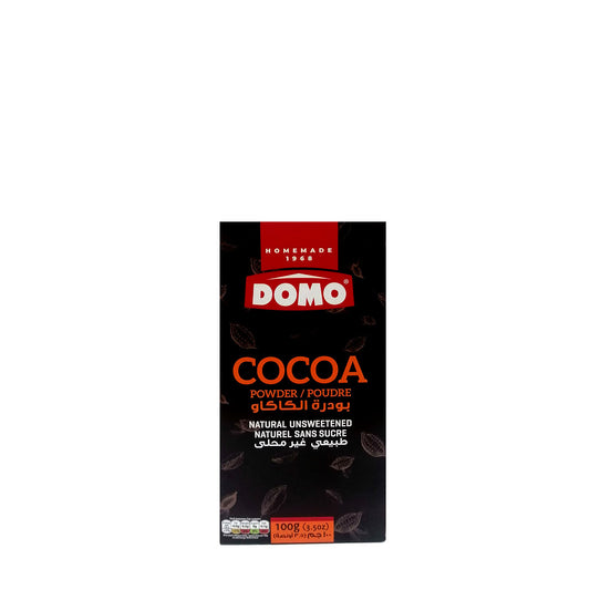 Domo Natural Unsweetened Cocoa Powder 100 g دومو بودرة الكاكاو طبيعي غير محلى