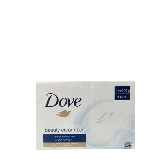 Dove Beauty Cream Bar For Soft Smooth Skin 4x100 g دوف قالب كريم الجمال للحصول على بشرة ناعمة